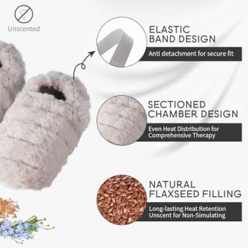 Suzzipad Microwavable Heated Slippers and Foot Warmers for Women & Men, Feet Warmer for Cold Feet, Microwave Slippers for Plantar Fasciitis, Achilles Tendinitis, Ankle Pain Relief, L, Unscented