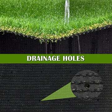 ZGR Artificial Garden Grass 3 ft x 5 ft (15 Square ft) Premium Lawn Turf, Realistic Fake Grass, Deluxe Synthetic Turf, Thick Pet Turf, Perfect for Carpet Doormat Indoor/Outdoor Landscape, Non Toxic