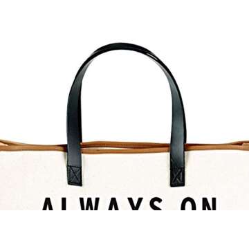 Santa Barbara Designs Simple Canvas Beach Tote Bag for Women - Large Purse for Travel - Always On Va...