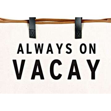 Santa Barbara Large Canvas Beach Tote Bag for Women