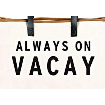 Santa Barbara Large Canvas Beach Tote Bag for Women