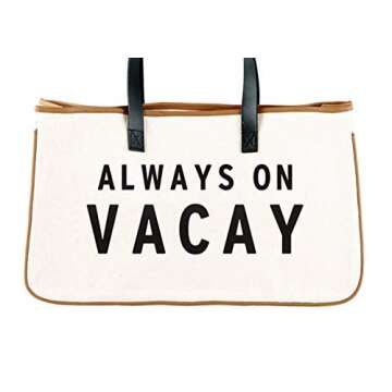 Santa Barbara Large Canvas Beach Tote Bag for Women