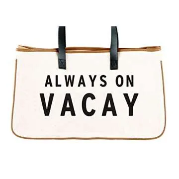 Santa Barbara Large Canvas Beach Tote Bag for Women