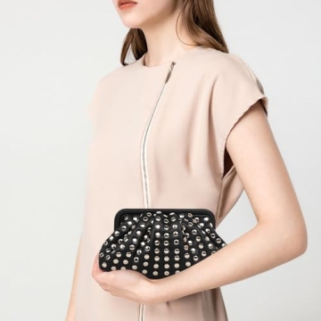 OANTGM Women Small Clutch Purse Vegan Leather Designer Handbags