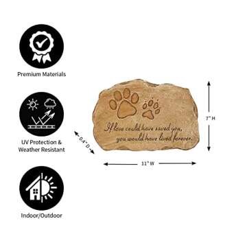 Evergreen Memorial Stone for Pet Love and Remembrance