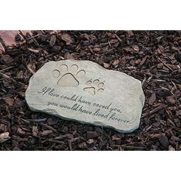 Evergreen Memorial Stone for Pet Love and Remembrance