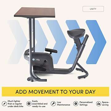LifeSpan Unity Bike Desk for Active Work and Play