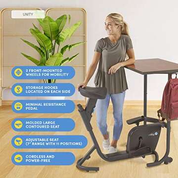LifeSpan Unity Bike Desk for Active Work and Play