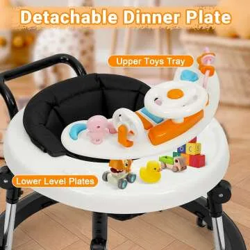Adjustable Music and Lights Baby Walker for Infants