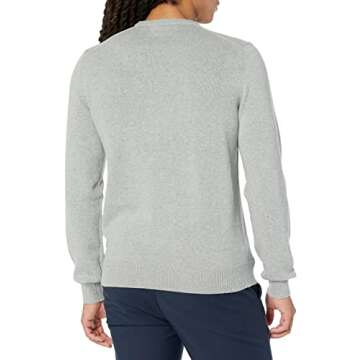 Amazon Essentials Men's Crewneck Sweater, 100% Cotton, Light Grey Heather, Large, Big & Tall Options...