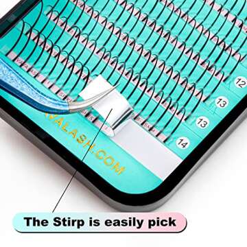 VAVALASH Premade Fan Spikes Lash Extensions Mixed Tray 8-15mm C Curl 0.07mm Matte Black Eyelash Extension Supplies Spikes Fans（C-0.07,8-15mm）