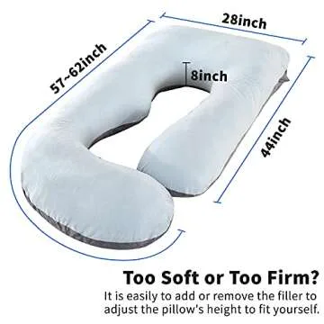 Wndy's Dream 60" Pregnancy Pillow for Comfortable Sleep