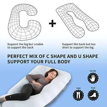 Wndy's Dream 60" Pregnancy Pillow for Comfortable Sleep