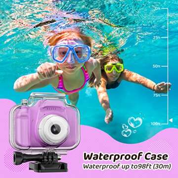 Kids Waterproof Camera, Children Sports Underwater Camcorder, Best Birthday Christmas Toys Gifts for...