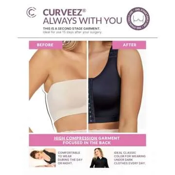CURVEEZ Post-Surgery Wireless Bra for Ultimate Comfort