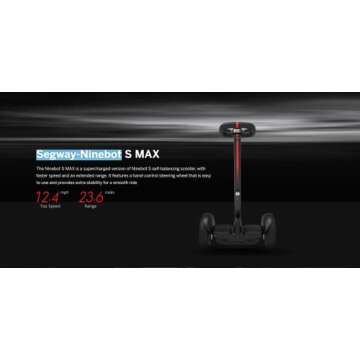 Segway Ninebot S-Max Smart Self-Balancing Electric Scooter, Dual 432W Motor, Max 23.6 Miles Range & ...