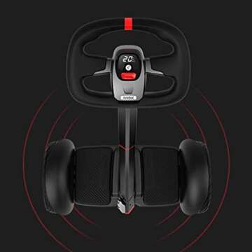 Segway Ninebot S-Max Smart Self-Balancing Electric Scooter, Dual 432W Motor, Max 23.6 Miles Range & 12.4MPH, Hoverboard with LED Light, Compatible with Gokart kit, Large