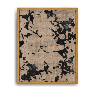 Roslynity Framed Canvas Wall Art - Vintage Floral Print for Home Decor