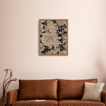 Roslynity Framed Canvas Art Vintage Floral Print 8x10