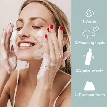 2oz Foam Pump Bottle (3PCS) Empty Travel Foaming Dispenser for Hand Soap, Lash Cleanser, Shampoo (60ml, Clear