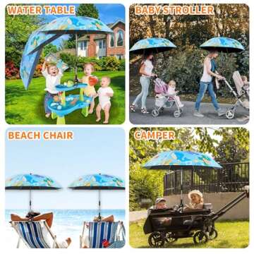 HMOCK Water Table Cover and Umbrella for Toddlers