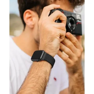 HEARTBOOM Soft Nylon Sport Band Compatible with Apple Watch 49mm 46mm 45mm 44mm 42mm 41mm 40mm 38mm