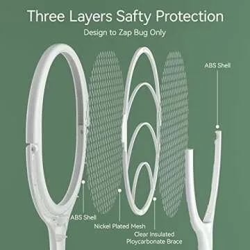 2-Pack Rotating Head Rechargeable Electric Fly Swatter Electric Fly Swatter Racket Bug Zapper Racket Mosquito Zapper Bug Zapper Indoor Fruit Fly Zapper Racket Spider Killer Gnat Trap Wasp Catcher