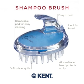 Kent SH1 BLU Scalp Scrubber Brush for All Hair Types