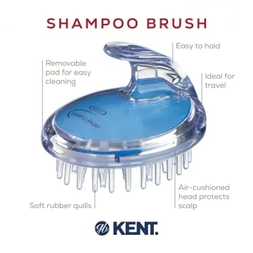 Kent SH1 BLU Scalp Scrubber Brush for All Hair Types