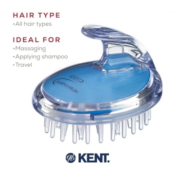 Kent SH1 BLU Scalp Scrubber Brush for All Hair Types