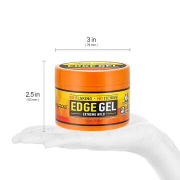 AllDay Locks Edge Gel | Extreme Hold Edge Control Gel | No Flaking, Itching, or Split Ends | Long Lasting Style for Braids, Locks, Twists, Cornrows | 5 oz