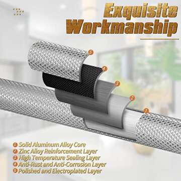 Zernmiarder Knurled Cabinet Pulls 12 Pack - Stylish Metal Handles in Grey & Gold