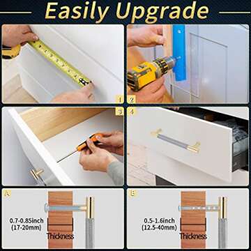 Zernmiarder Knurled Cabinet Pulls - Affordable Luxury 12 Pack