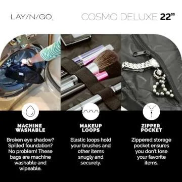 Lay-n-Go Cosmo Drawstring Makeup Organizer - Pink 22 Inch