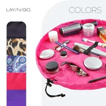 Lay-n-Go Cosmo Drawstring Makeup Organizer - Pink 22 Inch