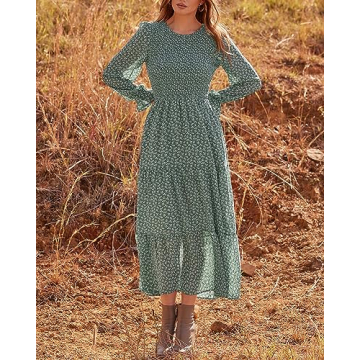 Elegant BTFBM Long Sleeve Floral Maxi Dress for Women