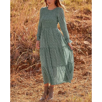 Elegant BTFBM Long Sleeve Floral Maxi Dress for Women