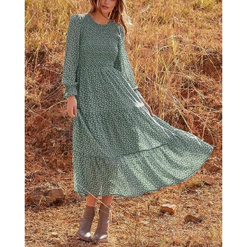 Elegant BTFBM Long Sleeve Floral Maxi Dress for Women