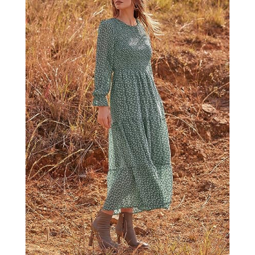 Elegant BTFBM Long Sleeve Floral Maxi Dress for Women