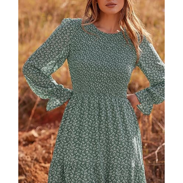 Elegant BTFBM Long Sleeve Floral Maxi Dress for Women