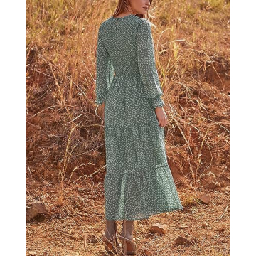 Elegant BTFBM Long Sleeve Floral Maxi Dress for Women