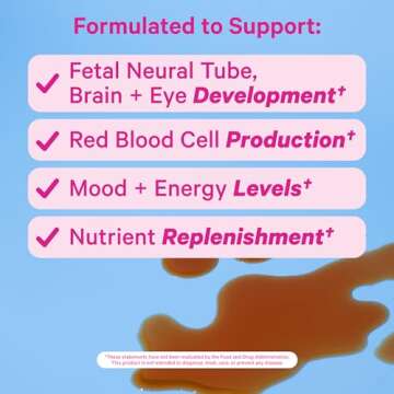 Pink Stork Liquid Prenatal Vitamins for Women - Berry Flavor - Organic Food Blend - for Fertility, Pregnancy, Postpartum- Morning Sickness Support - Breastfeeding and Lactation - 32 Servings