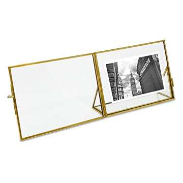 Isaac Jacobs Antique Gold Floating Photo Frame (Horizontal)