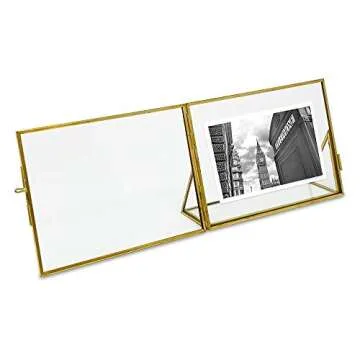 Isaac Jacobs Antique Gold Floating Photo Frame (Horizontal)