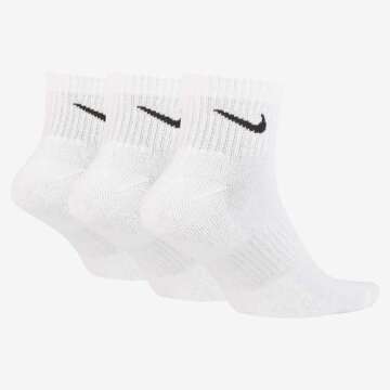 Nike Everyday Cushion Ankle Training Socks (3 Pair), Men's & Women's Ankle Socks with Sweat-Wicking ...