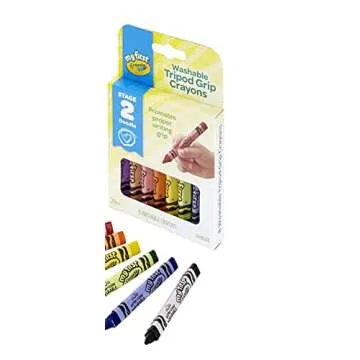 Crayola My First Washable Toddler Crayons, Tripod Grip, Gift, 8 Count