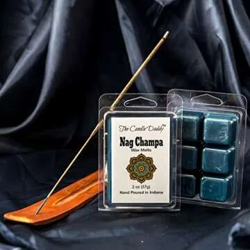 The Candle Daddy Nag Champa Incense Scented Melt- Maximum Scent Wax Cubes/Melts- 1 Pack -2 Ounces- 6...