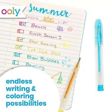 Ooly Scented Mini Doodlers Gel Set of 20 Pens - 20 Mini Glitter, Neon and Pastel Scented Gel Pens for Kids, Adults, Art Supplies, Stationery Supplies