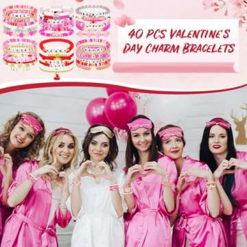 40 Pcs Surfer Heishi Bracelets Colorful Friendship Adjustable Clay Bead Bracelets Festive Stretch Je...