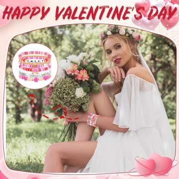 40 Pcs Surfer Heishi Bracelets Colorful Friendship Adjustable Clay Bead Bracelets Festive Stretch Jewelry for Women (Heart)